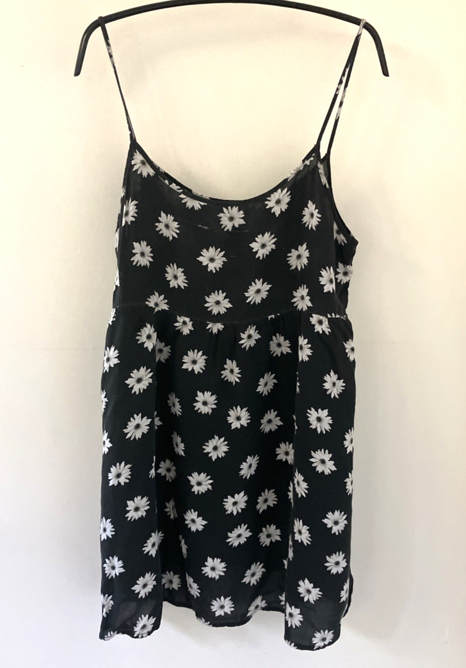 Vintage American Apparel 90s Style Grunge Baby Doll Daisy Flower Rayon Dress USA